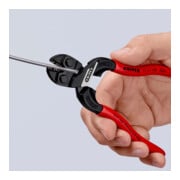 KNIPEX Tronchese CoBolt® S con cavità di taglio rivestita in plastica, nera bonderizzata, 160mm-2