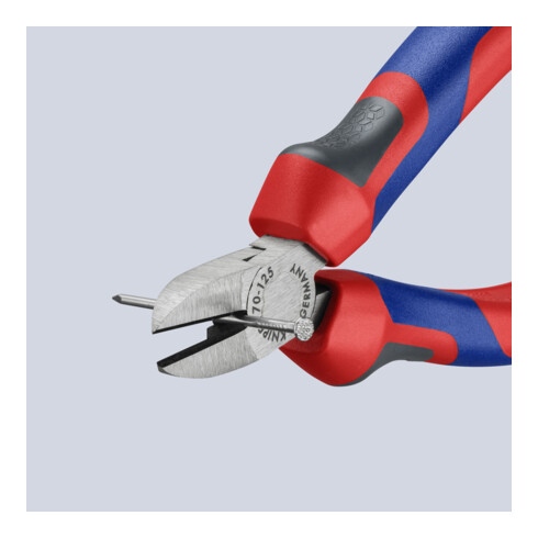 KNIPEX Tronchese laterale, nera bonderizzata lucida, con rivestimenti multicomponente