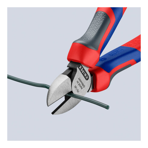 KNIPEX Tronchese laterale, nera bonderizzata lucida, con rivestimenti multicomponente