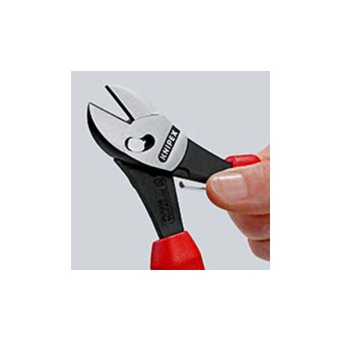 KNIPEX Tronchese laterale ad alte prestazioni TwinForce® 73 72 180 F con molla di apertura, bonderizzata nera, 180mm