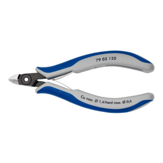 KNIPEX Tronchese laterale di precisione per elettronica 79 02 120, brunita 120mm