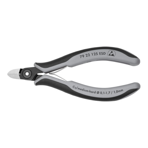 KNIPEX Tronchese laterale di precisione per elettronica 79 22 125 ESD, 125mm