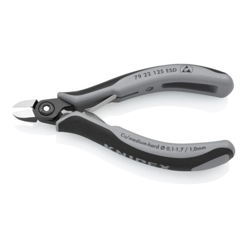 KNIPEX Tronchese laterale di precisione per elettronica 79 22 125 ESD, 125mm