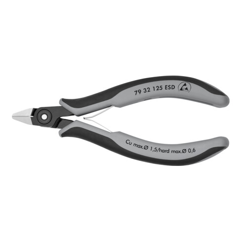 KNIPEX Tronchese laterale di precisione per elettronica 79 32 125 ESD, brunita 125mm