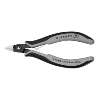 KNIPEX Tronchese laterale di precisione per elettronica 79 32 125 ESD, brunita 125mm