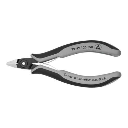 KNIPEX Tronchese laterale di precisione per elettronica 79 42 125 ESD, brunita 125mm