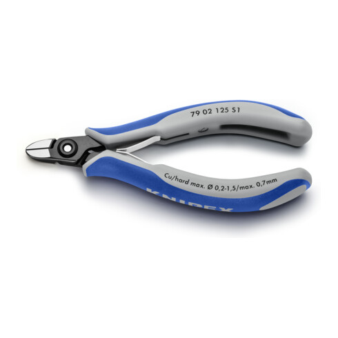 KNIPEX Tronchese laterale di precisione per elettronica con manicotti multicomponente, brunita 125mm
