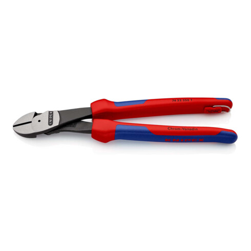 KNIPEX Tronchese laterale tipo forte 74 22 250 T BK con occhiello di fissaggio, bonderizzata nera, 250mm