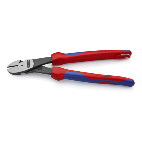 KNIPEX Tronchese laterale tipo forte 74 22 250 T con occhiello di fissaggio, bonderizzata nera, 250mm