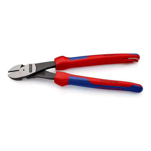 KNIPEX Tronchese laterale tipo forte 74 22 250 T con occhiello di fissaggio, bonderizzata nera, 250mm