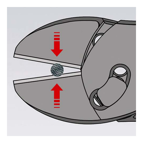 KNIPEX Tronchese laterale resistente con impungatura multicomponente