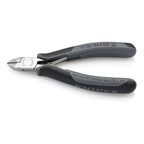 KNIPEX Tronchese per elettronica 77 02 120 H ESD con tagliente laterale in metallo duro, ESD 120mm