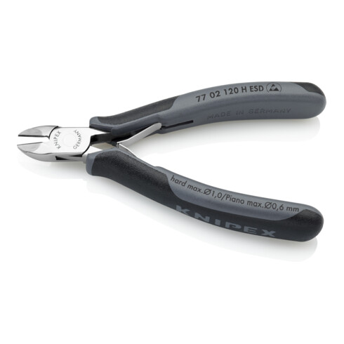 KNIPEX Tronchese per elettronica 77 02 120 H ESD con tagliente laterale in metallo duro, ESD 120mm
