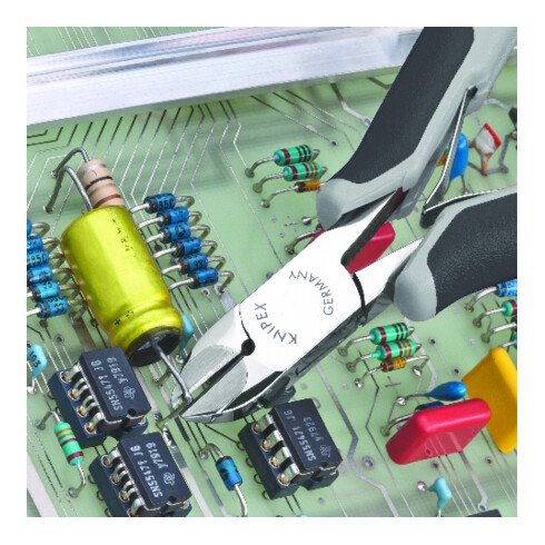 KNIPEX Tronchese per elettronica 77 02 120 H ESD con tagliente laterale in metallo duro, ESD 120mm