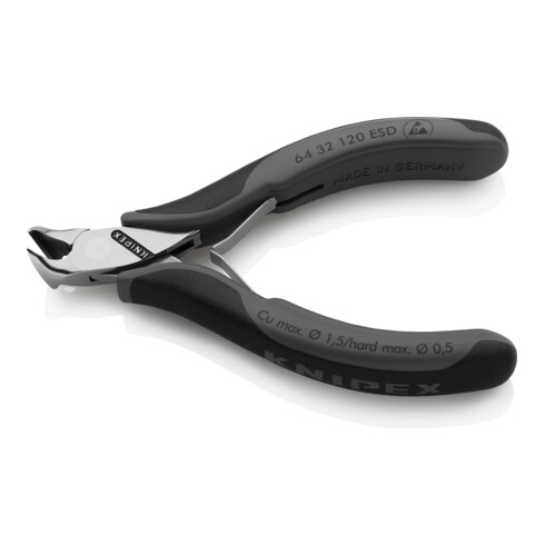 KNIPEX Tronchese per meccanica con tagliente frontale 64 32 120 ESD, 120mm