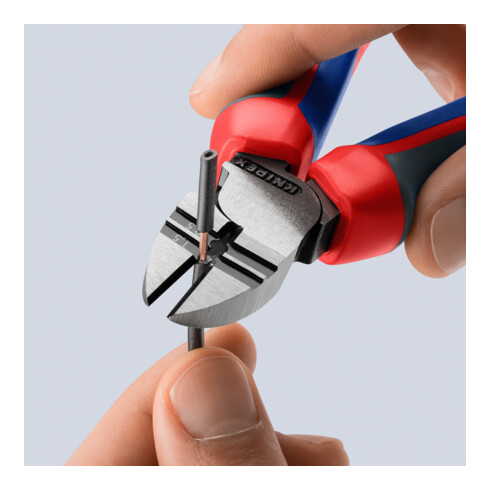 KNIPEX Tronchese spelafili a tagliente laterale 14 22 160 bonderizzata nera, 160mm