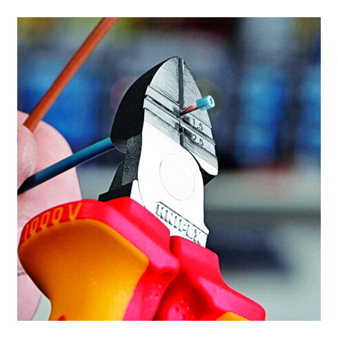 KNIPEX Tronchese spelafili a tagliente laterale 14 26 160 cromata VDE, 160mm