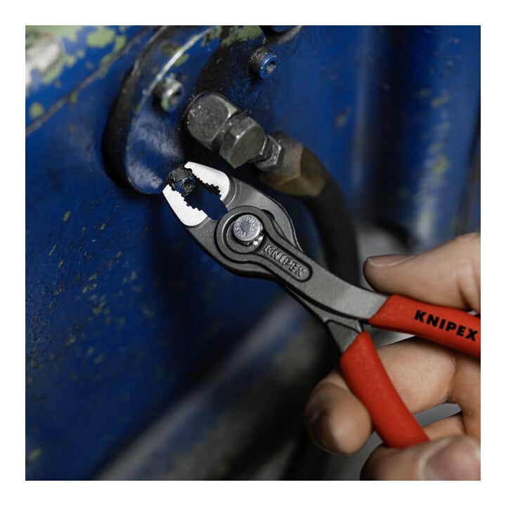 KNIPEX TwinGrip voor- en zijklemgrijptang 150 mm grijs, antislip kunststof gecoat 82 01 150