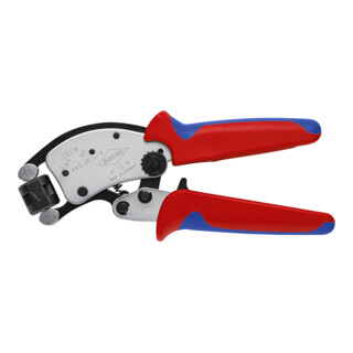 KNIPEX Twistor® T Zelfinstellende Krimptang voor adereindhulzen, draaibare kop, verchroomd, 196 mm, model 97 53 19 SB