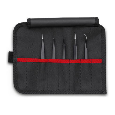 KNIPEX 92 00 01 ESD Universalpinzetten-Set ESD 5-teilig 90 mm