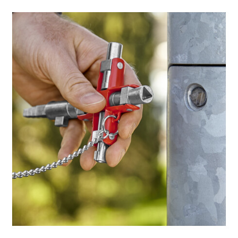 KNIPEX universele moersleutel ''Construction'' voor gangbare kasten en afsluitsystemen 90 mm