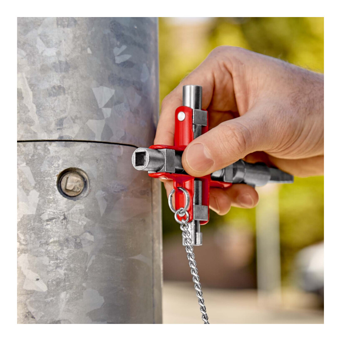 KNIPEX universele moersleutel ''Construction'' voor gangbare kasten en afsluitsystemen 90 mm