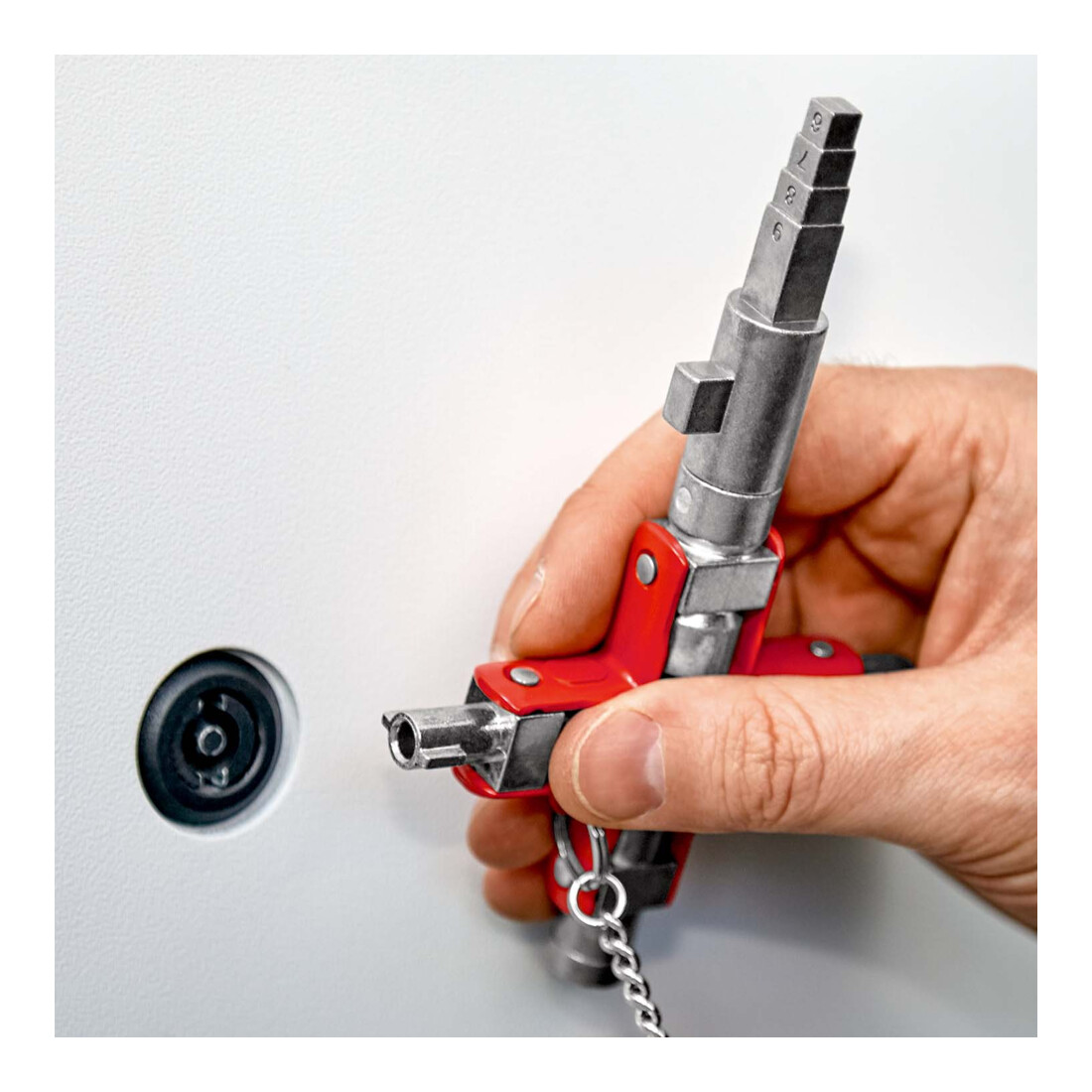 KNIPEX universele moersleutel ''Construction'' voor gangbare kasten en afsluitsystemen 90 mm