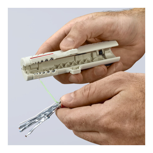 KNIPEX 16 65 125 SB Abmantelungswerkzeug für Datenkabel  125 mm