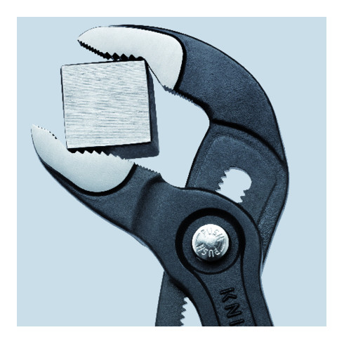 KNIPEX 87 01 180 Cobra® Hightech-Wasserpumpenzange mit rutschhemmendem Kunststoff überzogen grau atramentiert 180 mm