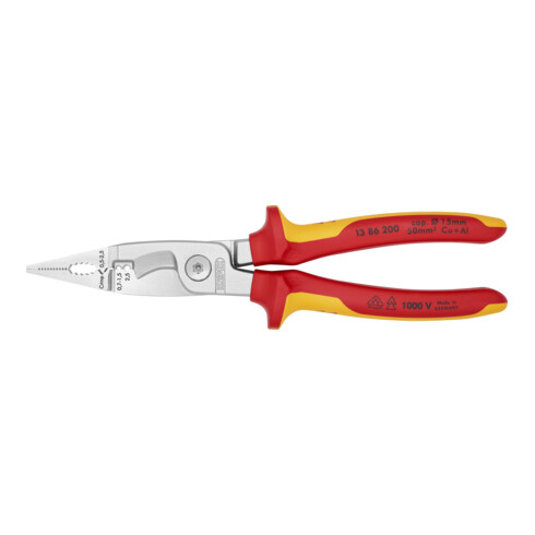 Knipex-Werk Elektro-Installationszange 200mm 13 86 200