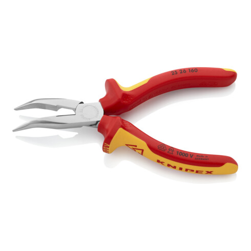 Knipex-Werk Flachrundzange mit Schneide, 160mm 25 26 160