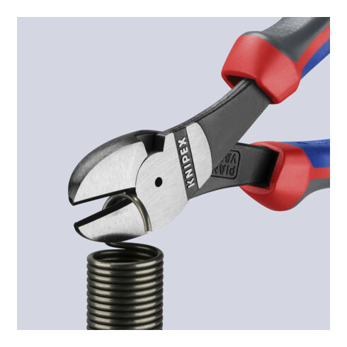 KNIPEX 74 02 180 Kraft-Seitenschneider mit Comfort-Griffen schwarz atramentiert 180 mm