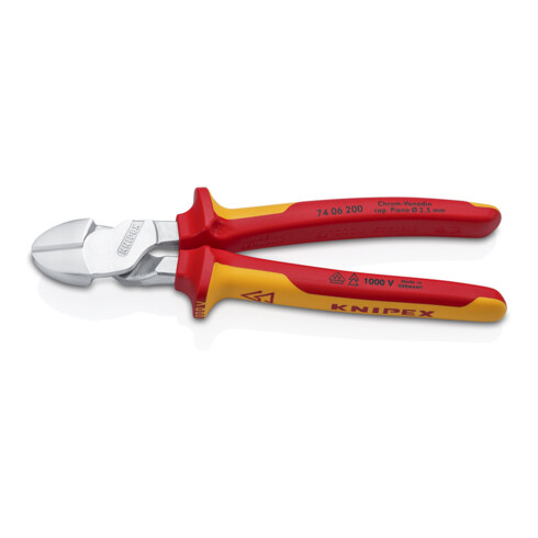 Knipex-Werk Kraft-Seitenschneider isoliert, 200mm 74 06 200