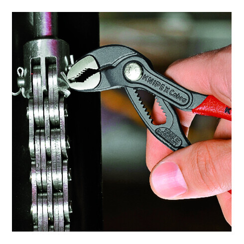 KNIPEX Pinza regolabile per tubi e dadi Hightech, bonderizzata grigia