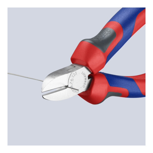 KNIPEX 76 05 125 Seitenschneider für Elektromechaniker mit Comfort-Griffen verchromt 125 mm