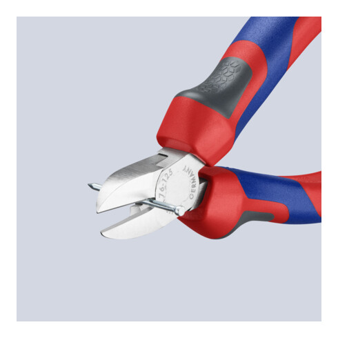 KNIPEX 76 05 125 Seitenschneider für Elektromechaniker mit Comfort-Griffen verchromt 125 mm