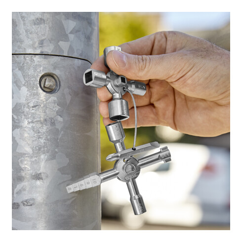 KNIPEX-WerkTwinKey® per armadi e sistemi di chiusura comuni 00 11 01, 92mm