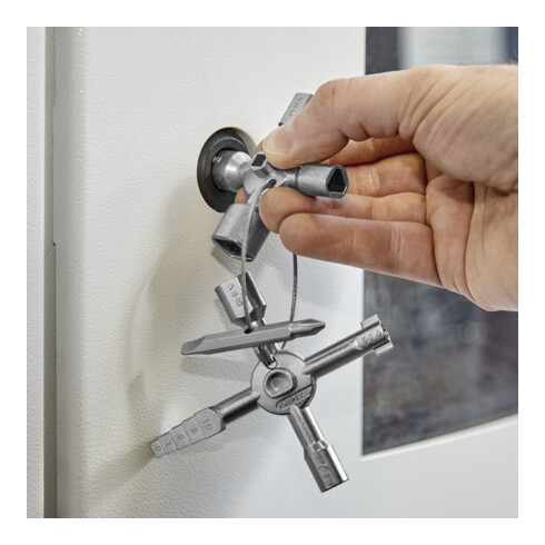 KNIPEX-WerkTwinKey® per armadi e sistemi di chiusura comuni 00 11 01, 92mm