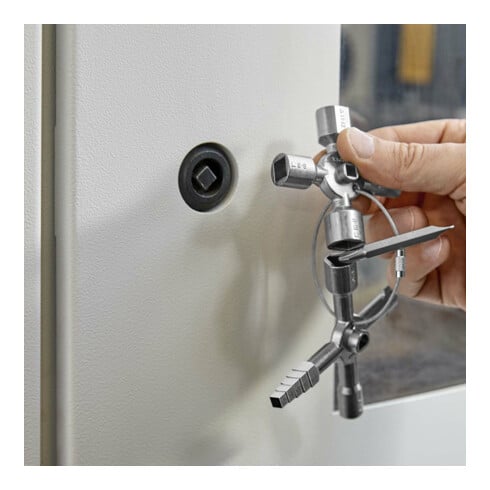 KNIPEX-WerkTwinKey® per armadi e sistemi di chiusura comuni 00 11 01, 92mm