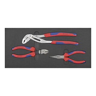 Knipex Werkzeugmodul 1/3 188 x 395 x 30mm Zangen 3-teilig