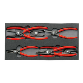 Knipex Zangen-Set SRZ, sechs Präzisions-Sicherungsringzangen in Schaumstoffeinlage