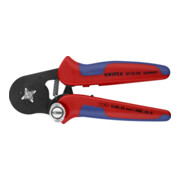 KNIPEX zelfinstellende krimptang gebruineerd met meer-component hulzen 180mm voor adereindhulzen 0,08 - 10/16 mm²