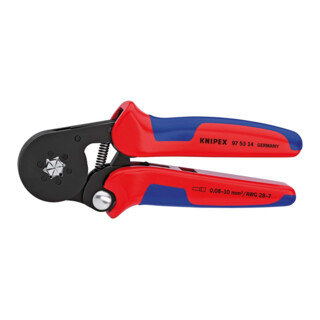 KNIPEX zelfinstellende krimptang gebruineerd met meer-component hulzen 180mm voor adereindhulzen 0,08 - 10mm²