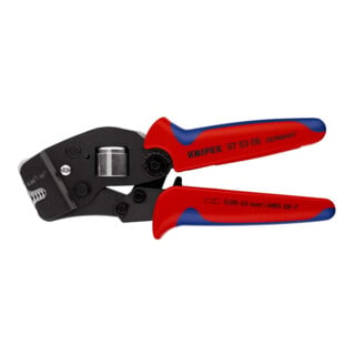 KNIPEX zelfinstellende krimptang gebruineerd met meer-component hulzen 190mm voor adereindhulzen 0.08 - 10mm²