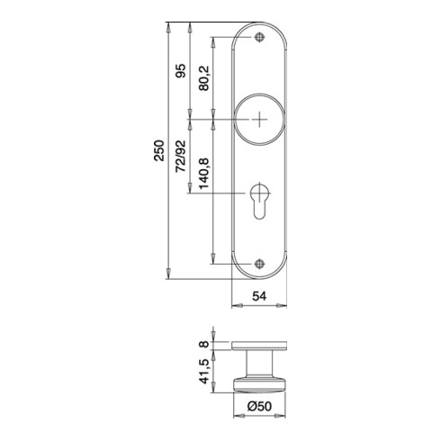 Knopf-Renovierschild 306 H VA F00 PZ EDI