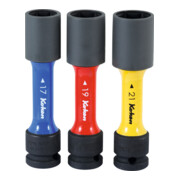 KO-KEN IMPACT-set 6-kant, 1/2 inch dunwandig, met kunststofhuls