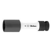 Ko-Ken IMPACT-Steckschlüsseleinsatz 6-kant, 1/2 Zoll dünnwandig, mit Kunststoffhülse, Schlüsselweite: 19 mm