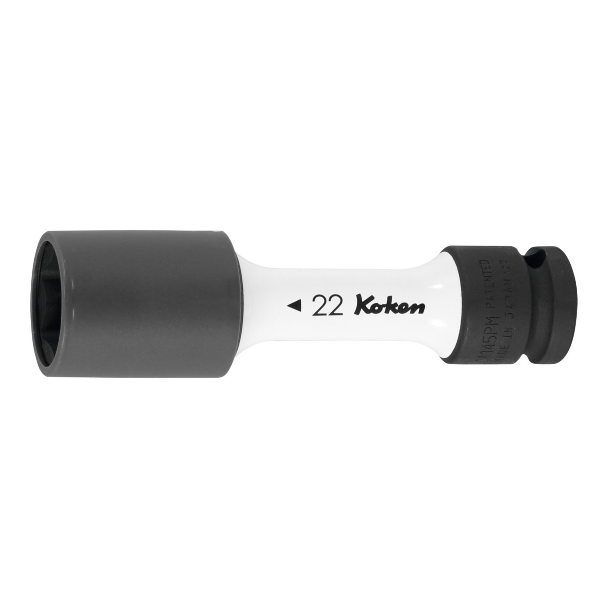 Ko-Ken IMPACT-Steckschlüsseleinsatz 6-kant, 1/2 Zoll dünnwandig, mit Kunststoffhülse, Schlüsselweite: 21 mm
