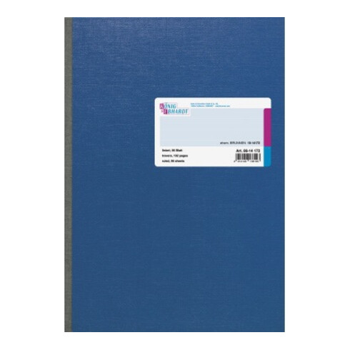 König & Ebhardt Kladde 8614172 DIN A4 liniert 96Blatt blau