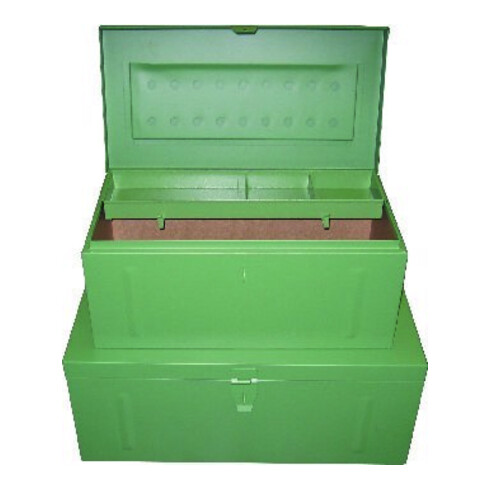 Koffer en tôle d'acier vert 830 × 440 × 340 mm (H × I × P)
